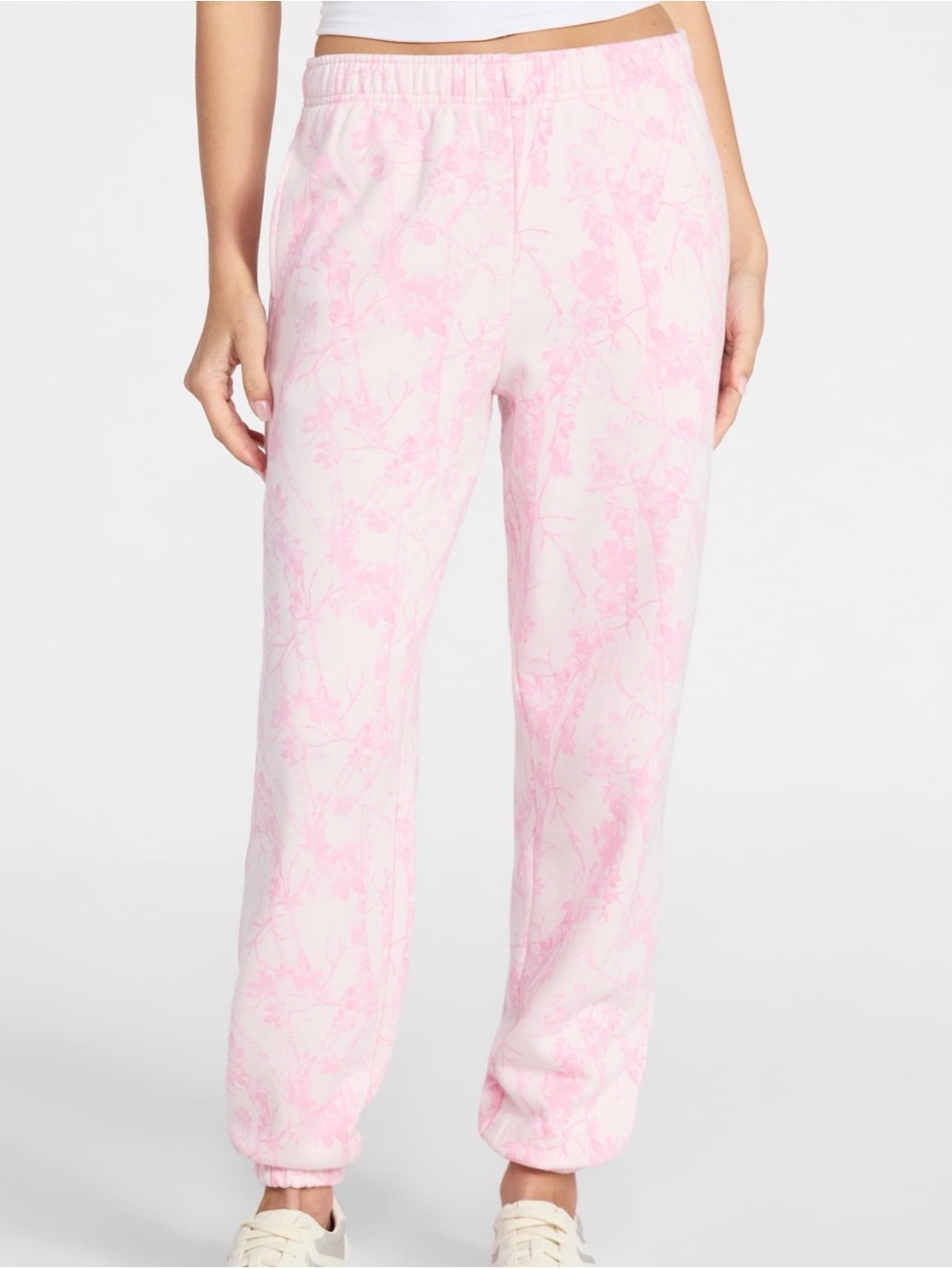 No Boundaries Pink Floral Print Jogger Pants